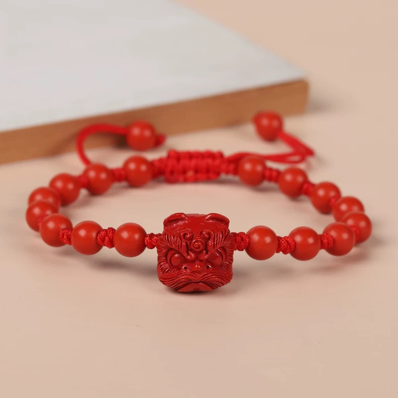 Gemstone Bracelet Healing - Bracelet de danse du Lion cinabre
