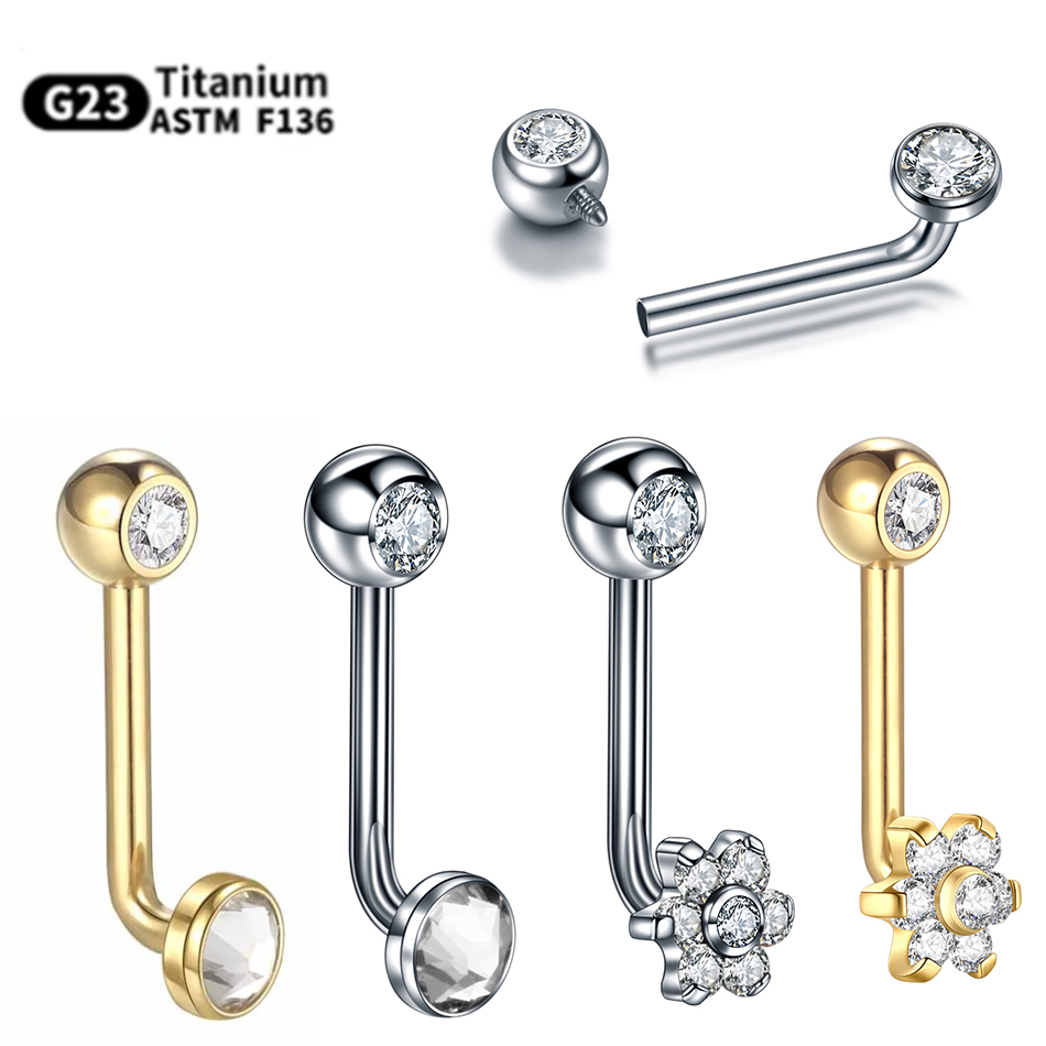 Christina Jewelry & Watches Marguerite Ørestik Forgyldt Sølv - 1PC titane Christina capuche verticale piercing