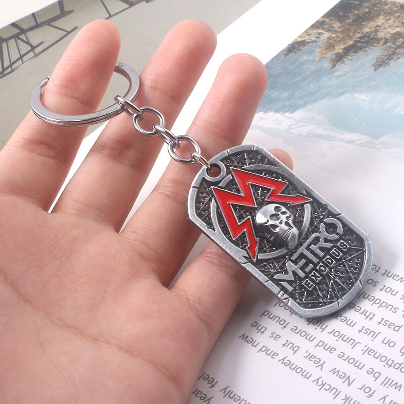 Mens Dog Tag Necklace - Jeu Metro Exodus 2033 collier pendentifs