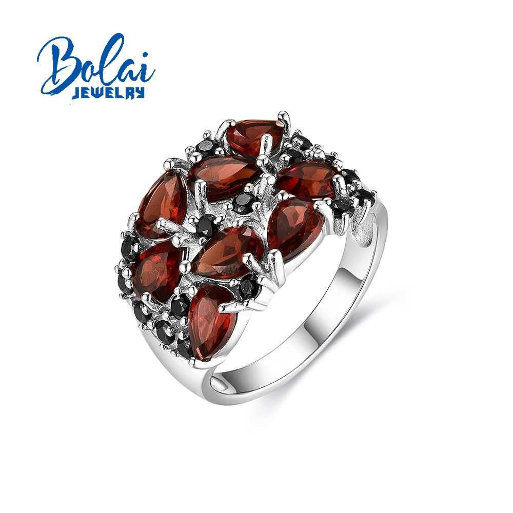 Birthstone Ring Set - Bague en grenat naturel au design