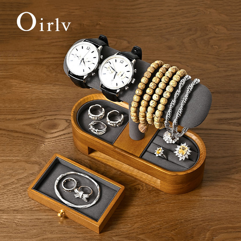 Watches Jewelry Holder - Oirlv organisateur de montre en bois