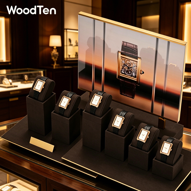 Watches Jewelry Holder - Support de montre en microfibre WoodTen,