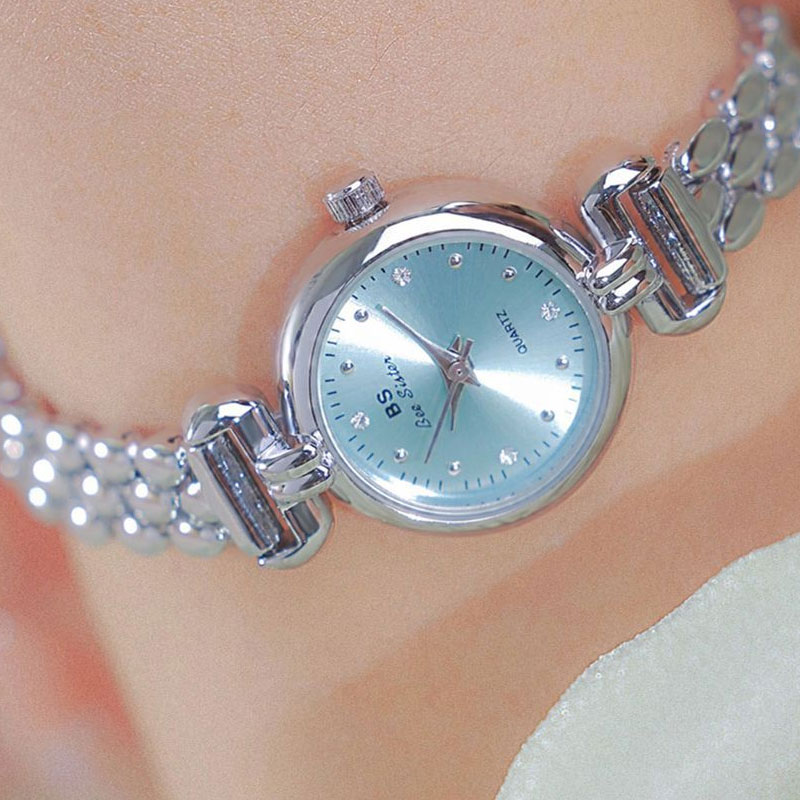 Jewelry Watches Silver - Bracelet de montre en argent bleu