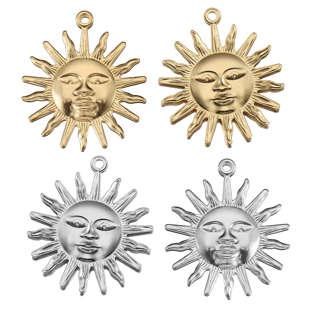 Moon Star Earrings - Lot de 5 pendentifs soleil en