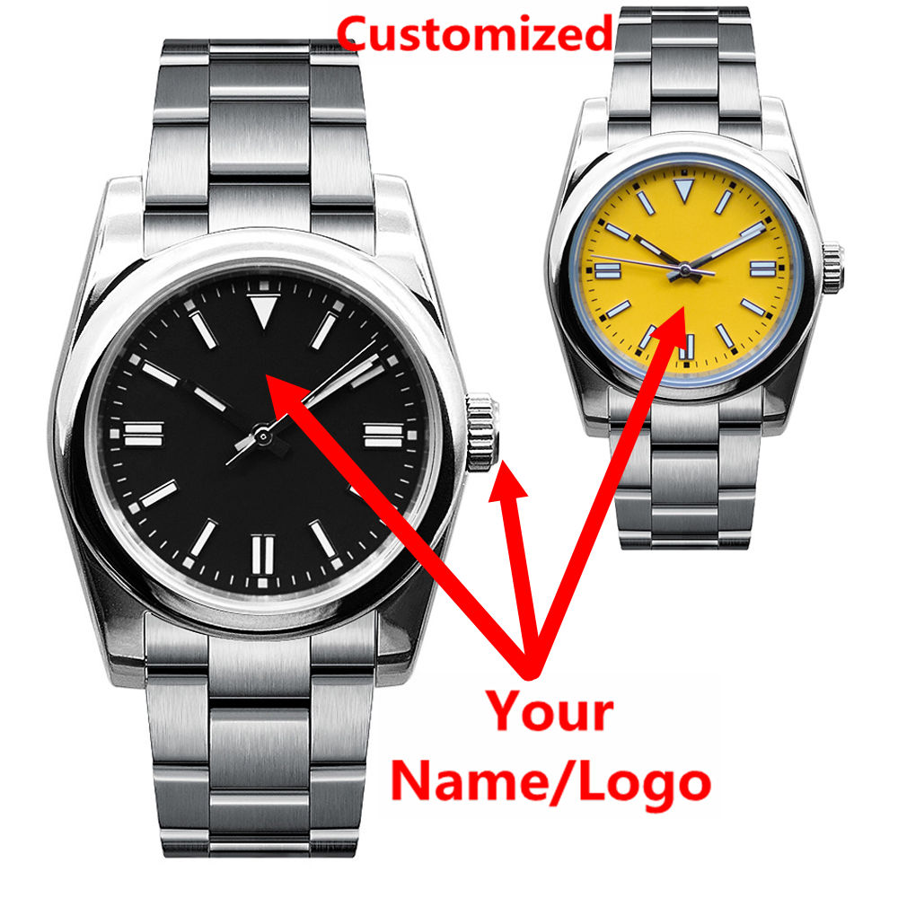 Mens Mechanical Watch - Montre homme personnalisée avec logo, saphir,