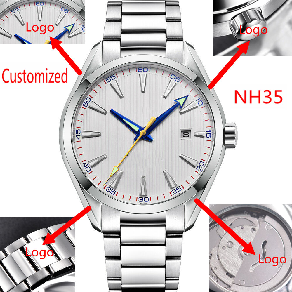 Mens Mechanical Watch - Montres automatiques pour hommes avec logo