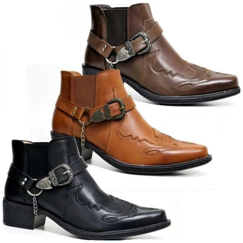 Anklet Foot Chain - Bottes de cowboy vintage en cuir