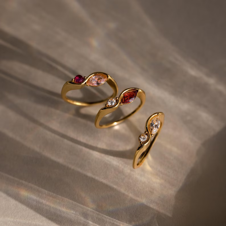 DOREMI Bague en Acier Inoxydab - Birthstone Ring Set avis et prix