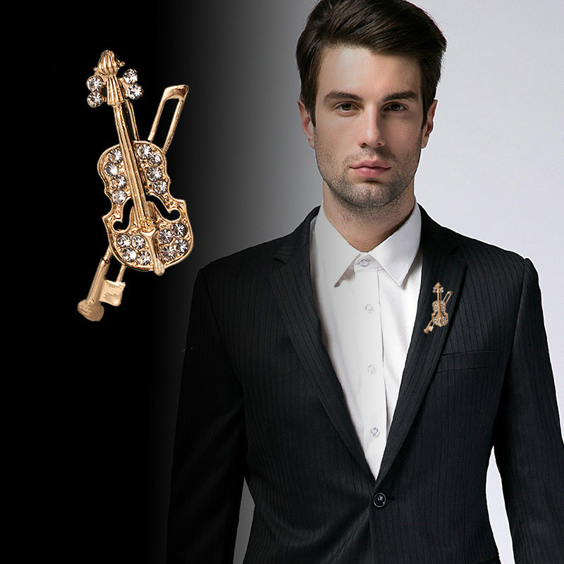 Broche de violon en cristal, b - Vintage Brooch Pin avis et prix