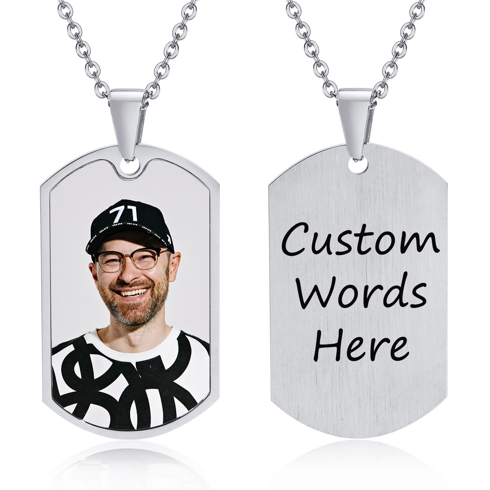 Vnox Photos personnalisées gra - Mens Dog Tag Necklace avis et prix