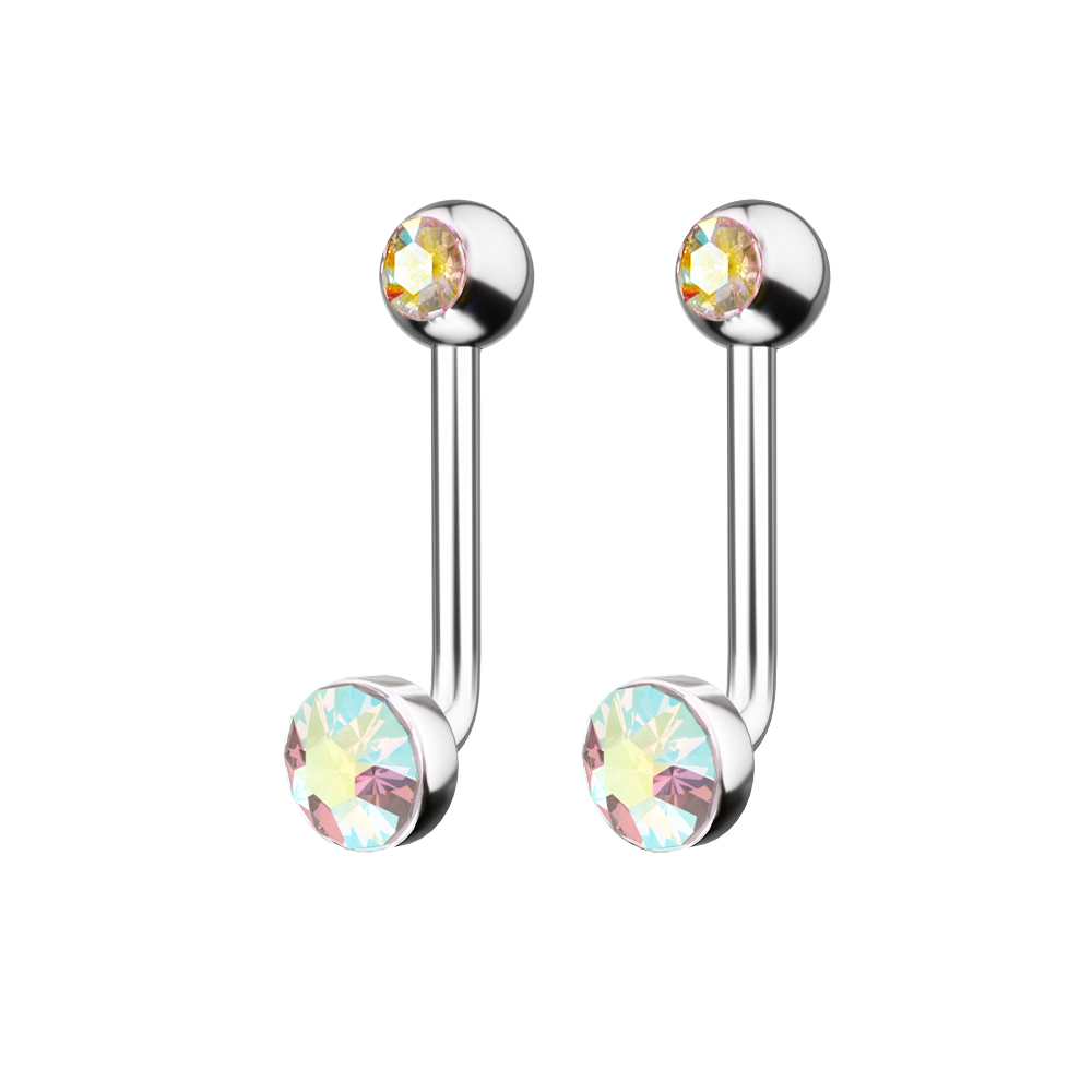 1 PC F136 titane 14G CZ gemme  - Christina Jewelry & Watches Marguerite Ørestik Forgyldt Sølv avis et prix