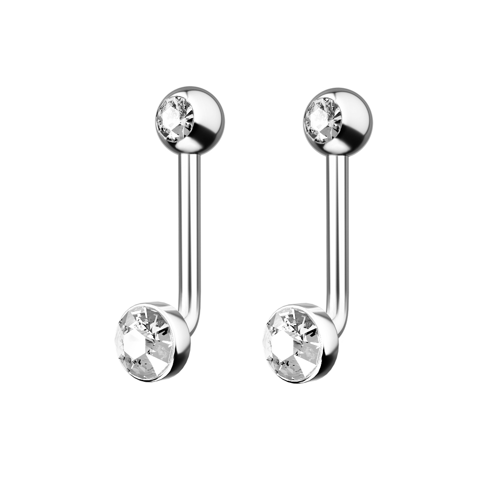 1 PC F136 titane 14G CZ gemme  - Christina Jewelry & Watches Marguerite Ørestik Forgyldt Sølv avis et prix
