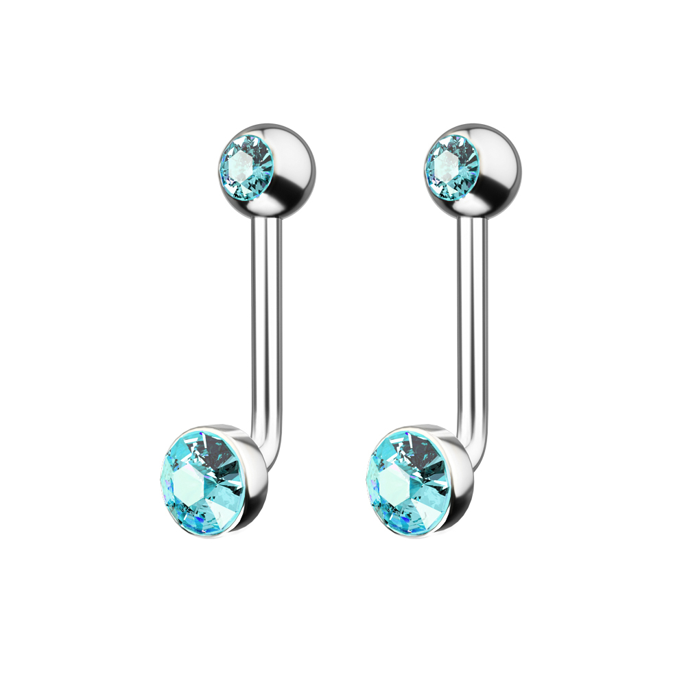 1 PC F136 titane 14G CZ gemme  - Christina Jewelry & Watches Marguerite Ørestik Forgyldt Sølv avis et prix