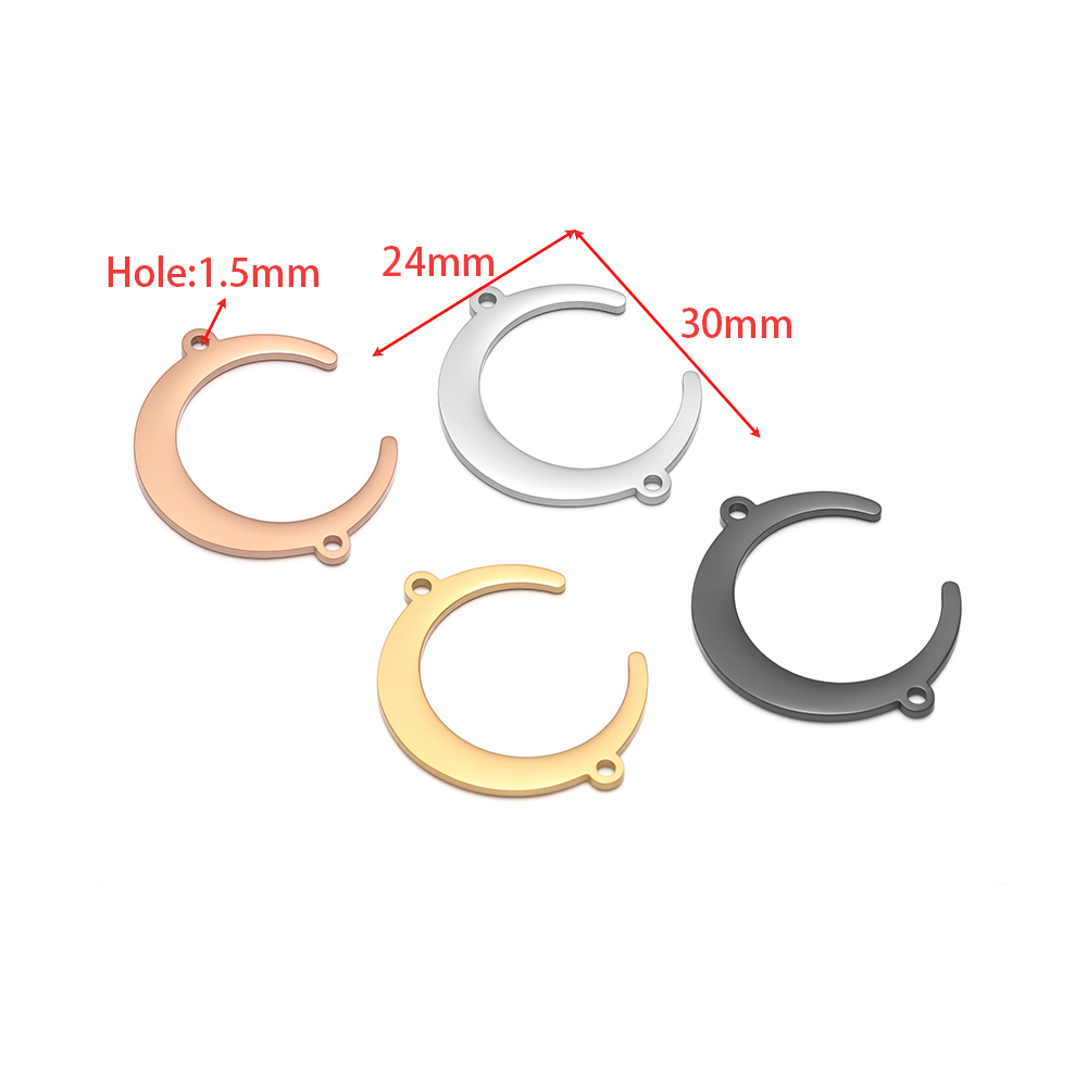 Pendentifs lune en acier inoxy - Moon Star Earrings avis et prix