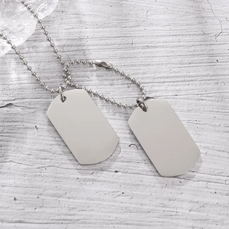 Collier Simple en acier inoxyd - Mens Dog Tag Necklace avis et prix