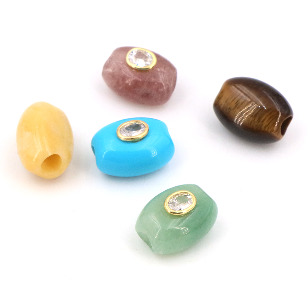 Perle plate en pierre naturell - Gemstone Bracelet Healing avis et prix