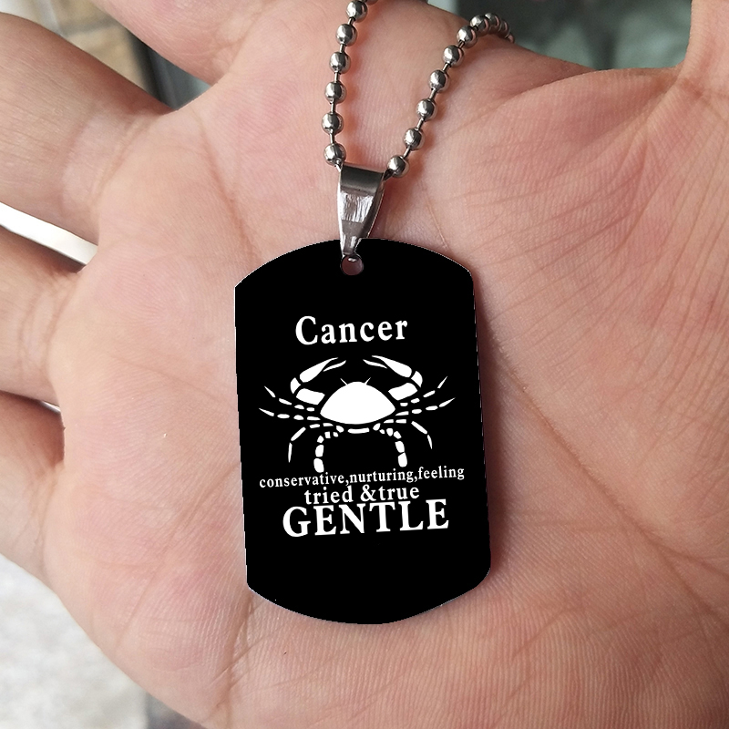 Collier des 12 signes du zodia - Mens Dog Tag Necklace avis et prix