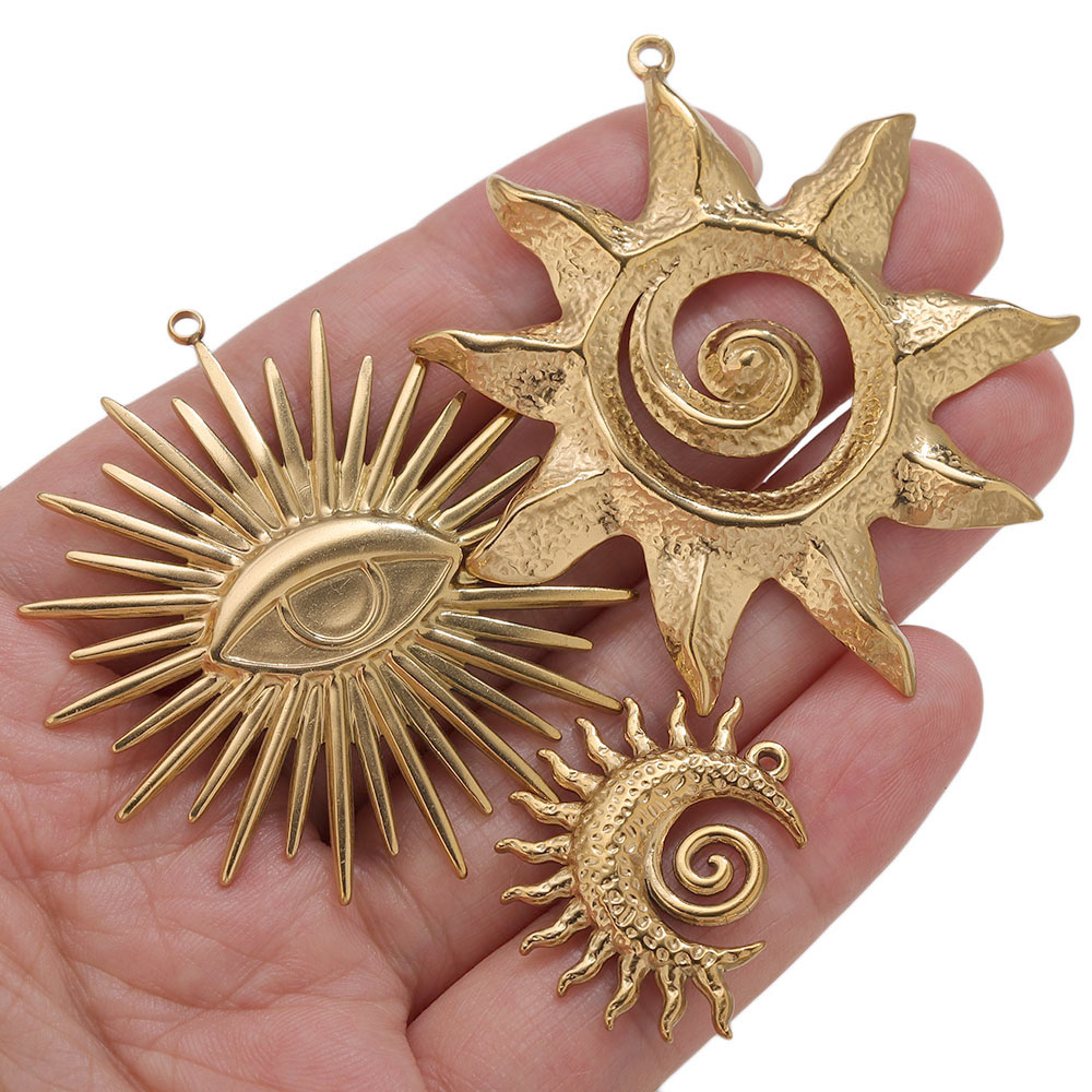 5 Breloques PVD Or en Acier In - Moon Star Earrings avis et prix