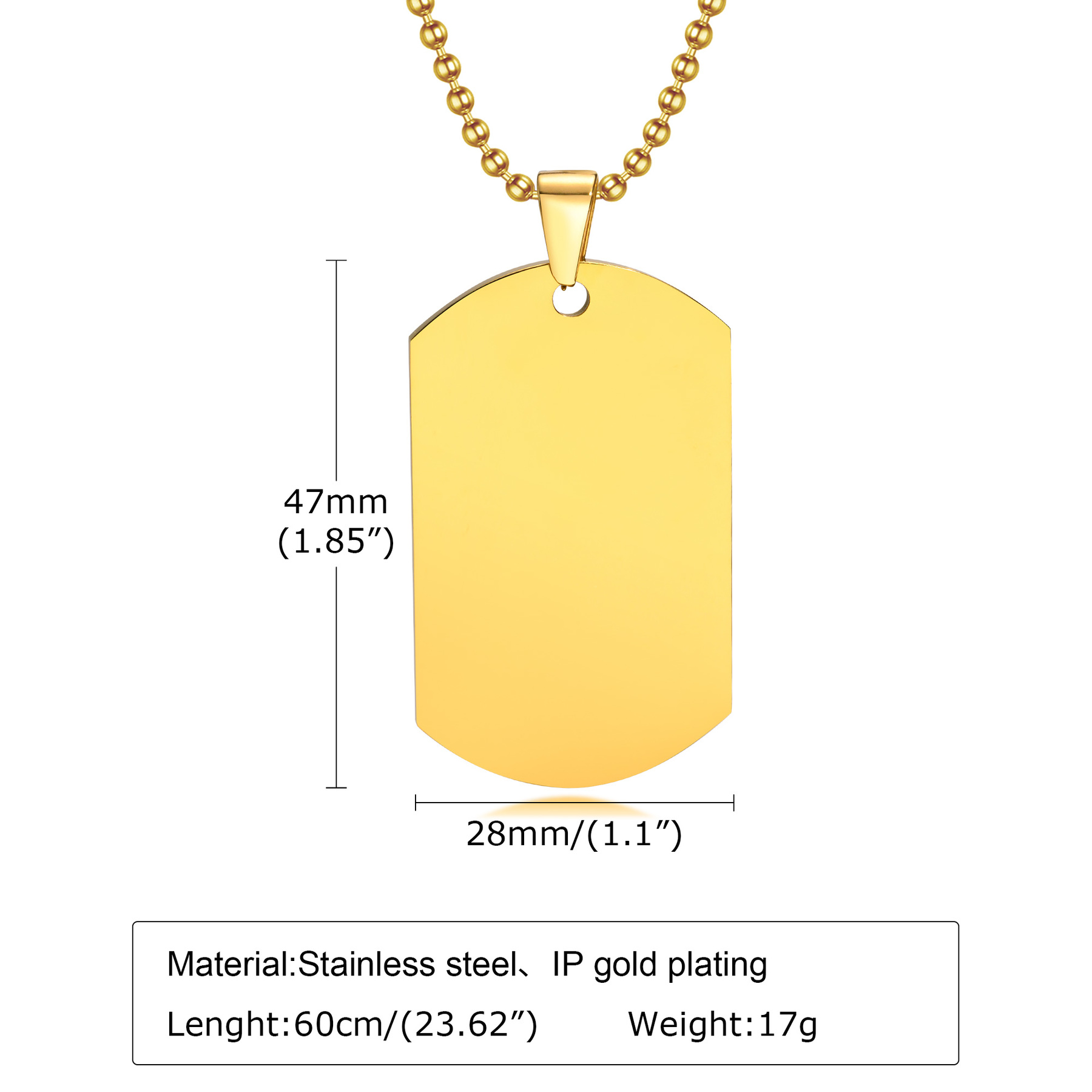 Mprainbow-Colliers de la prési - Mens Dog Tag Necklace avis et prix