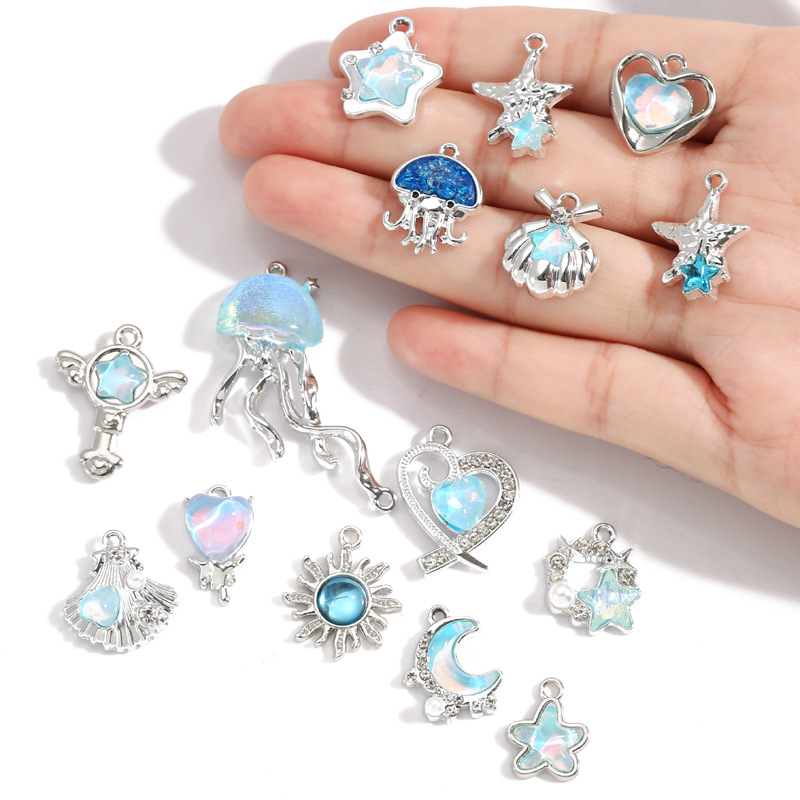 10 pièces de breloques étoile, - Moon Star Earrings avis et prix