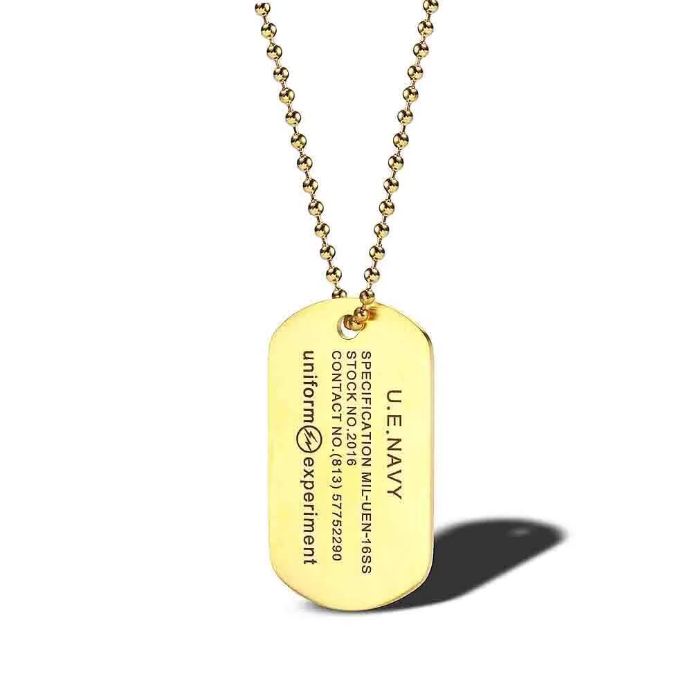 Street Hip Hop Lightning No. 8 - Mens Dog Tag Necklace avis et prix
