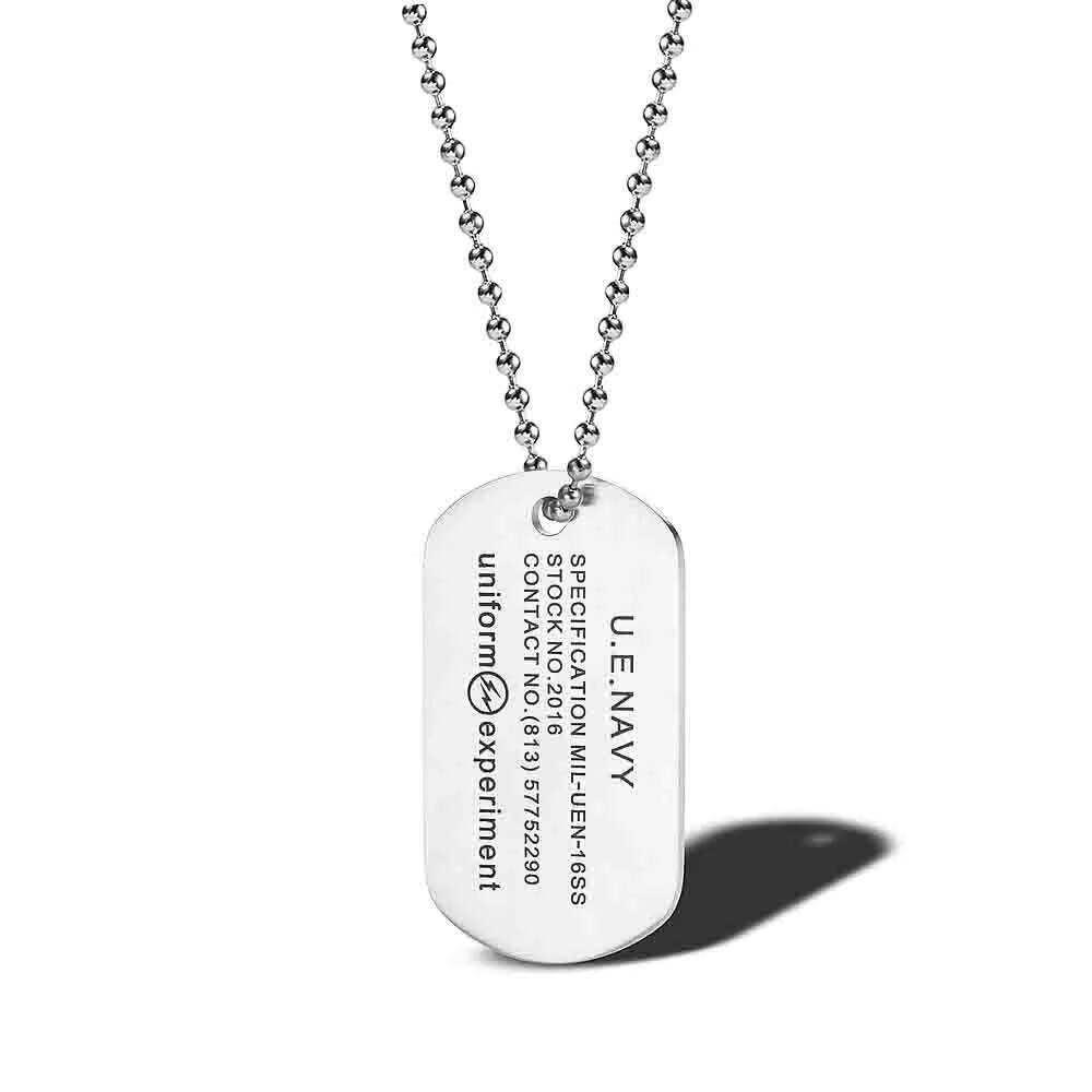 Street Hip Hop Lightning No. 8 - Mens Dog Tag Necklace avis et prix