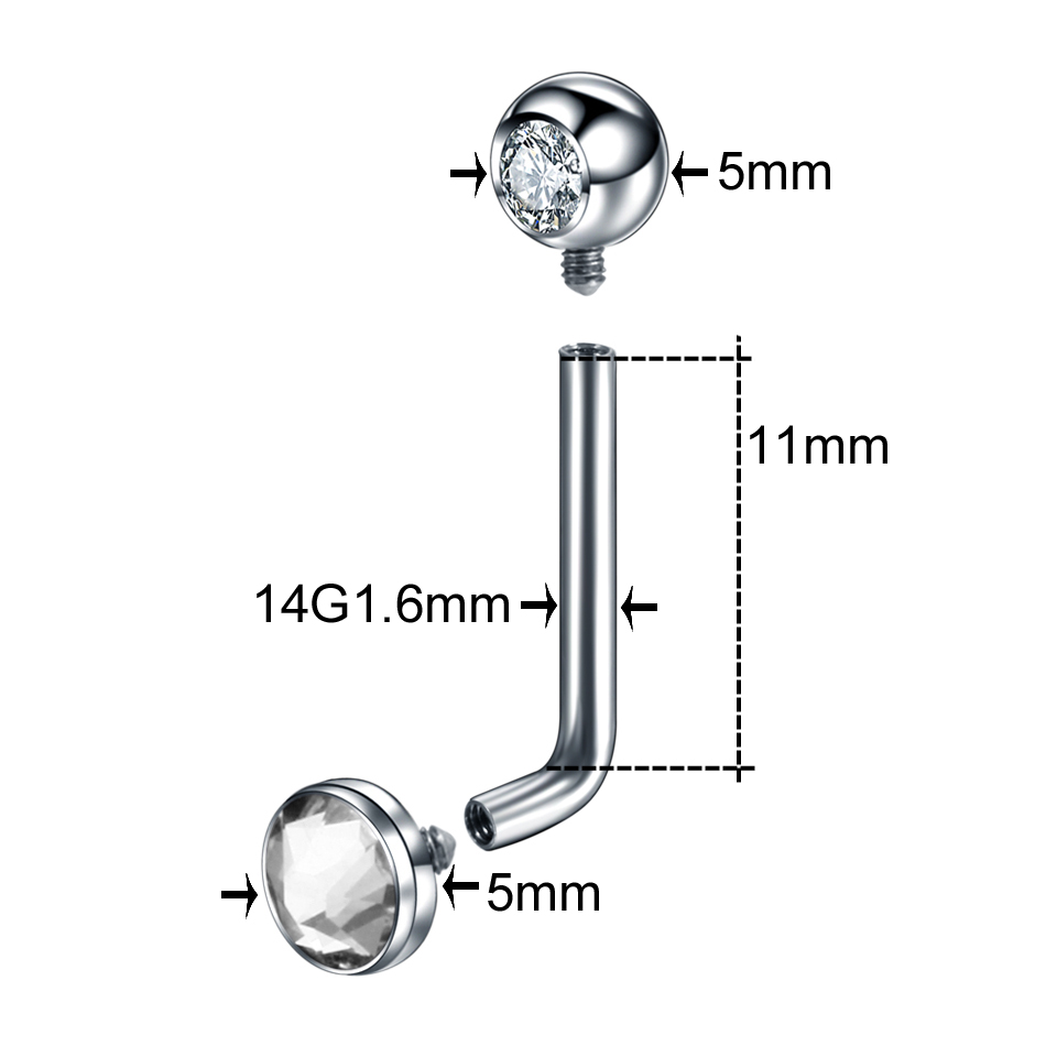 1 PC ASTM F136 titane Christin - Christina Jewelry & Watches Marguerite Ørestik Forgyldt Sølv avis et prix