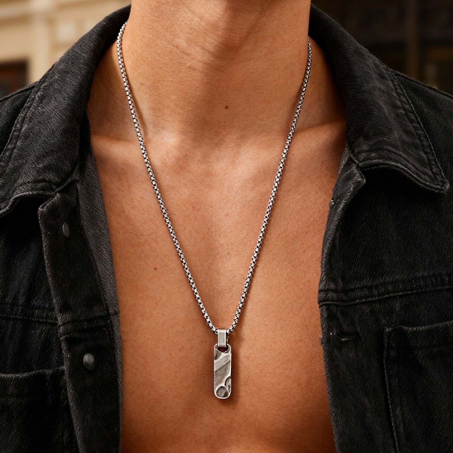 Petits colliers avec pendentif - Mens Dog Tag Necklace avis et prix