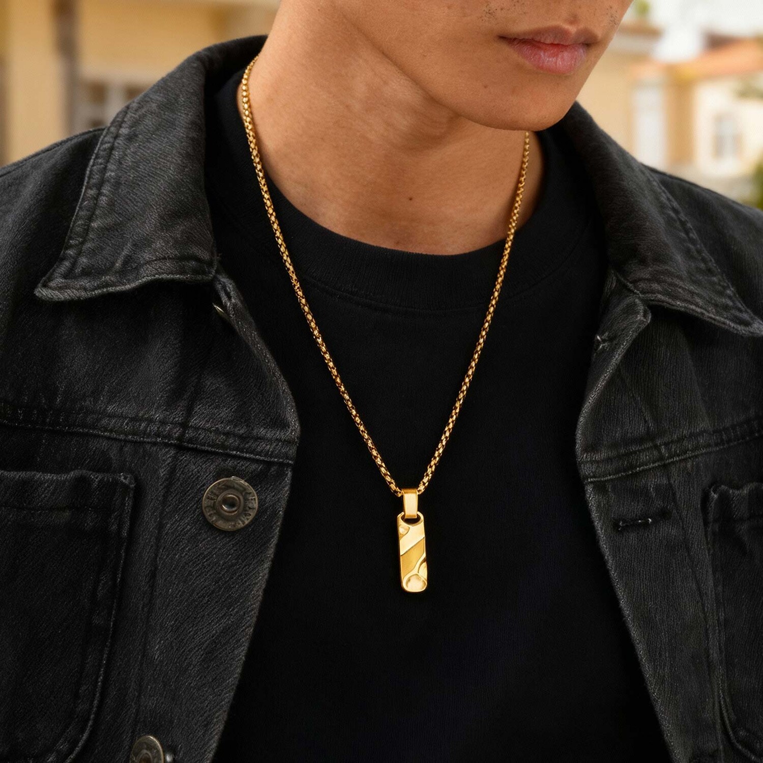 Petits colliers avec pendentif - Mens Dog Tag Necklace avis et prix