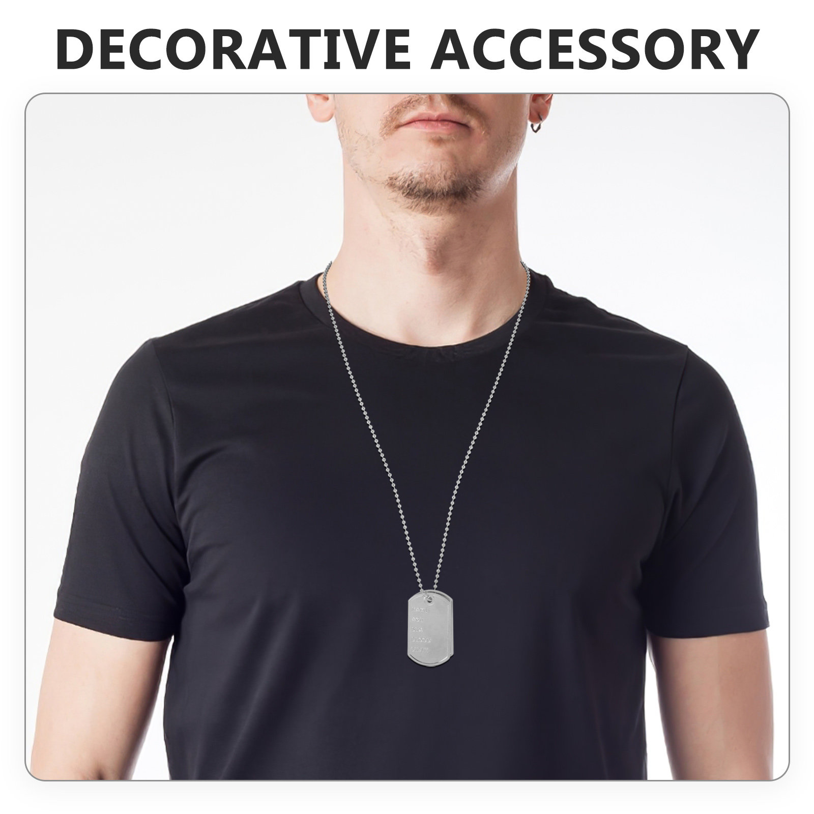 1 Ensemble Collier Dog Tag Cos - Mens Dog Tag Necklace avis et prix