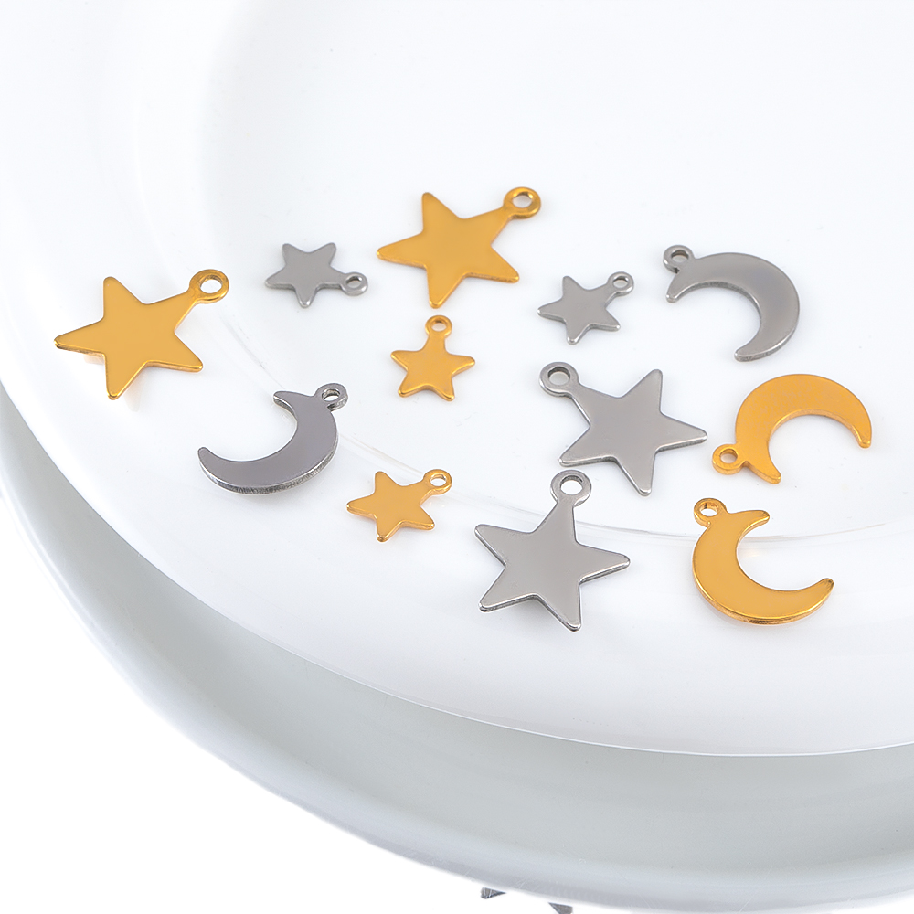 Pendentif plat étoile lune en  - Moon Star Earrings avis et prix