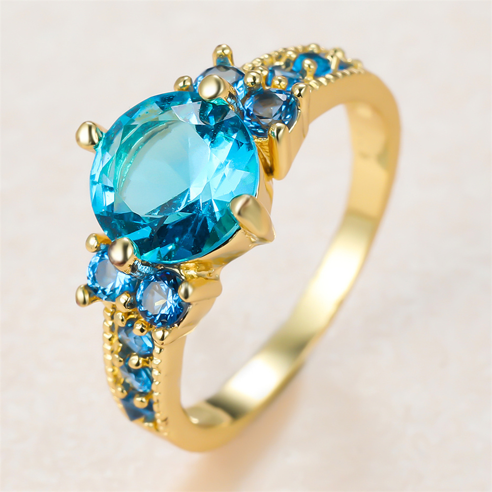 Bagues de fiançailles rondes e - Birthstone Ring Set avis et prix