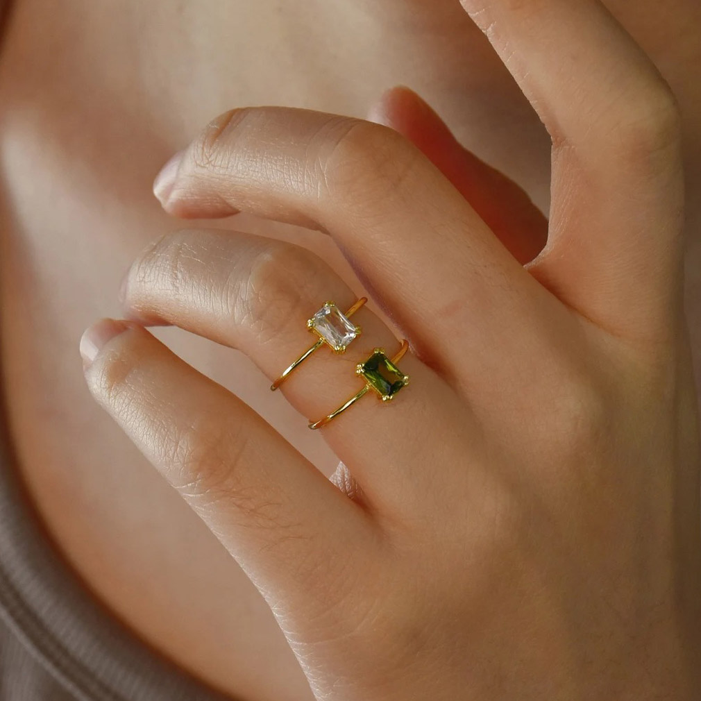 Bagues en pierre de naissance  - Birthstone Ring Set avis et prix