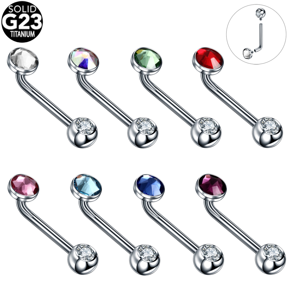 1PC G23 titane cristal Christi - Christina Jewelry & Watches Marguerite Ørestik Forgyldt Sølv avis et prix