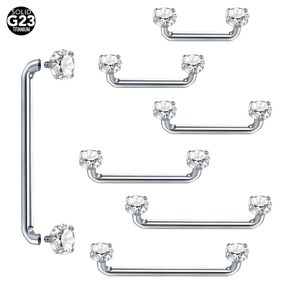 1PC titane Surface Piercing mi - Christina Jewelry & Watches Marguerite Ørestik Forgyldt Sølv avis et prix