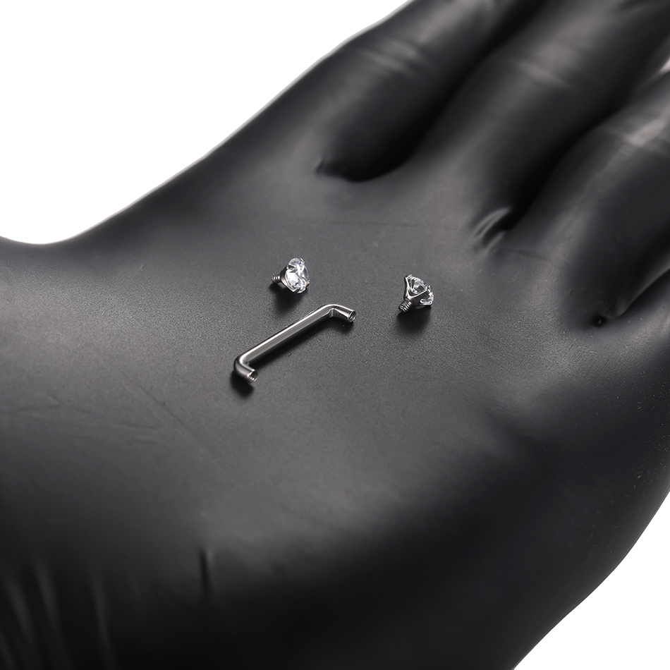 1PC titane Surface Piercing mi - Christina Jewelry & Watches Marguerite Ørestik Forgyldt Sølv avis et prix