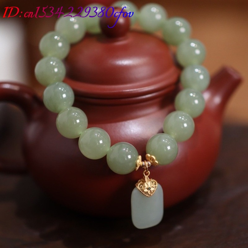 Bracelet en perles de jade nat - Gemstone Bracelet Healing avis et prix