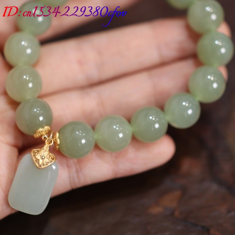 Bracelet en perles de jade nat - Gemstone Bracelet Healing avis et prix