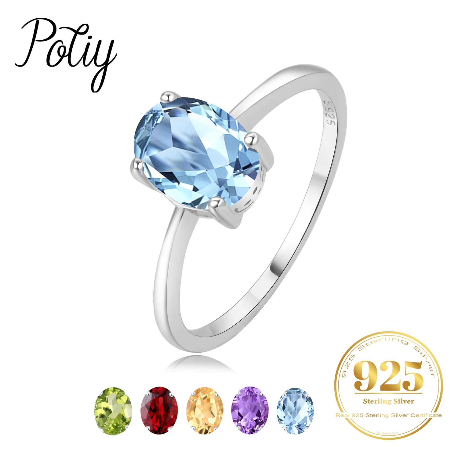 Bague solitaire Potiy naturell - Birthstone Ring Set avis et prix