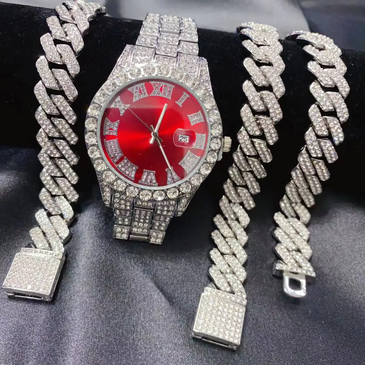 3 pièces Hip Hop calendrier mo - Icebox Jewelry Watches avis et prix